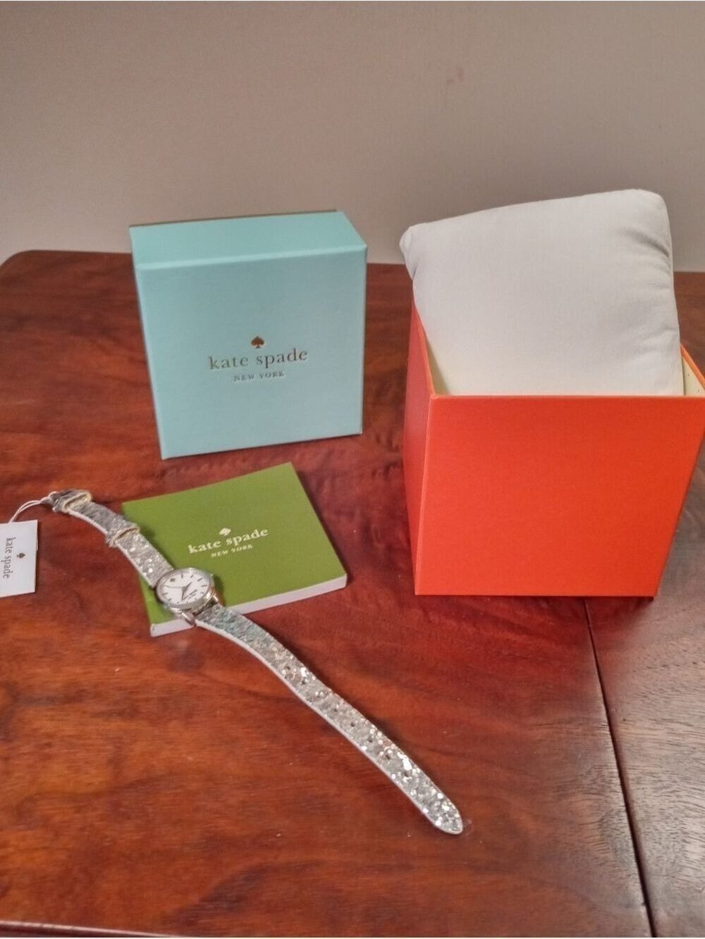 Kate Spade Silver Glitter Tiny Metro Watch - Picture 4 of 10